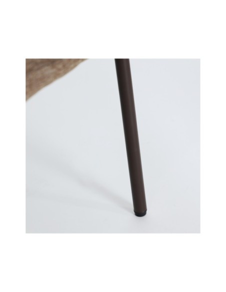 Silla NOOR, Poliéster / Topo, Marrón - Kodu Home Design