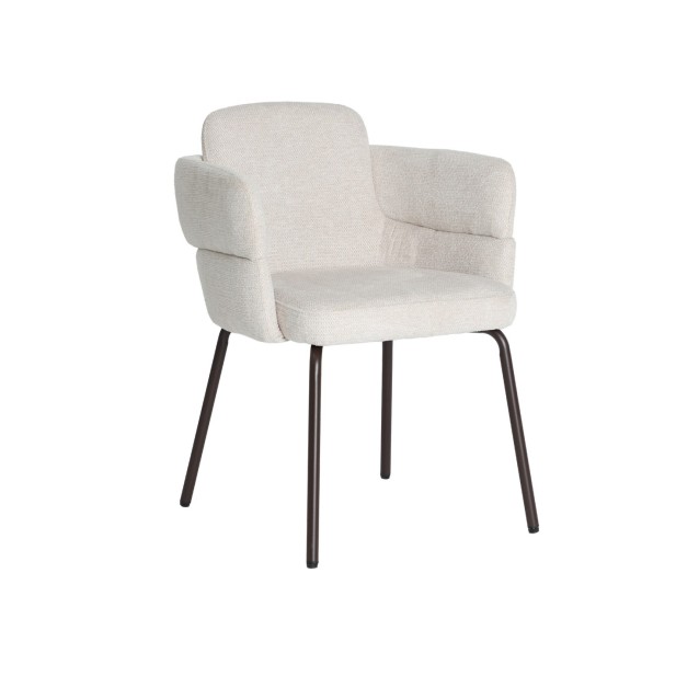 Silla LAVEN, Poliéster / Crema,...