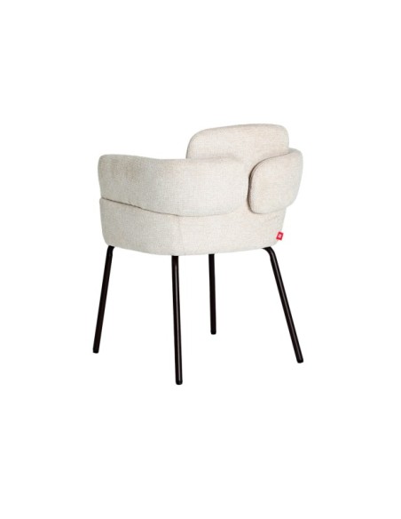 Silla LAVEN, Poliéster / Crema, Marrón - Kodu Home Design