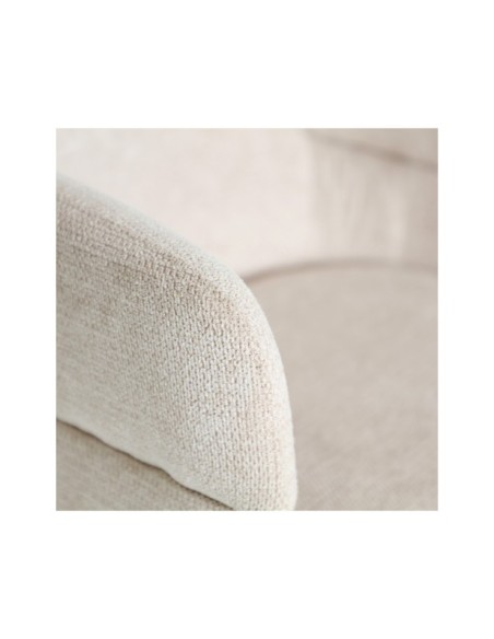 Silla LAVEN, Poliéster / Crema, Marrón - Kodu Home Design