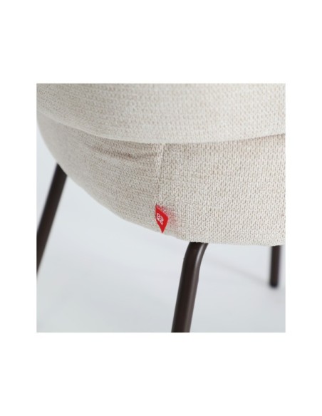 Silla LAVEN, Poliéster / Crema, Marrón - Kodu Home Design