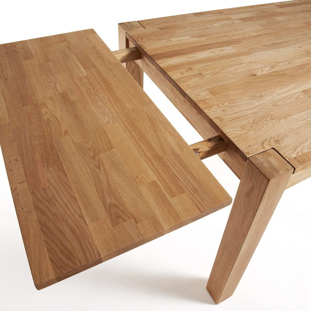 Mesa extensible ISBEL 180(260)x90 cm de Comedor, Roble Natural - Kave Home. Vackart