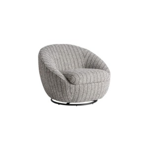 Sillón Giratorio BUBU, Poliéster / Gris - Kodu Home Design