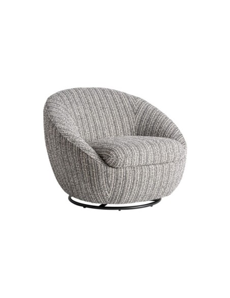 Sillón Giratorio BUBU, Poliéster / Gris - Kodu Home Design