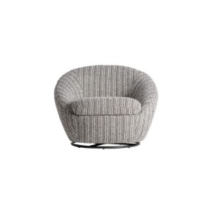 Sillón Giratorio BUBU, Poliéster / Gris - Kodu Home Design 2