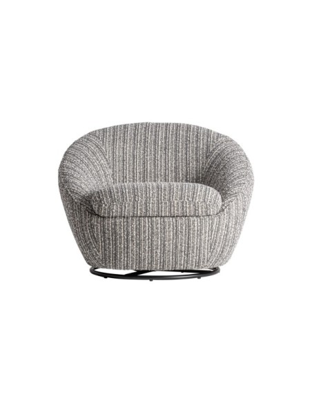 Sillón Giratorio BUBU, Poliéster / Gris - Kodu Home Design