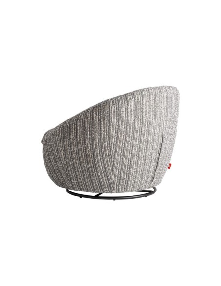 Sillón Giratorio BUBU, Poliéster / Gris - Kodu Home Design