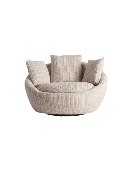 Sillón Giratorio NUBA, Poliéster / Beige - Kodu Home Design