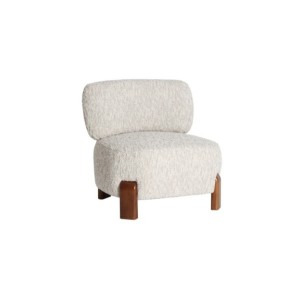 Sillón LOAM, Poliéster / Beige, Marrón - Kodu Home Design