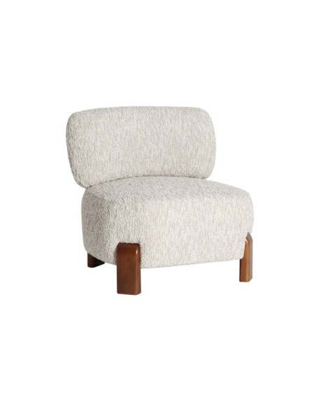 Sillón LOAM, Poliéster / Beige, Marrón - Kodu Home Design