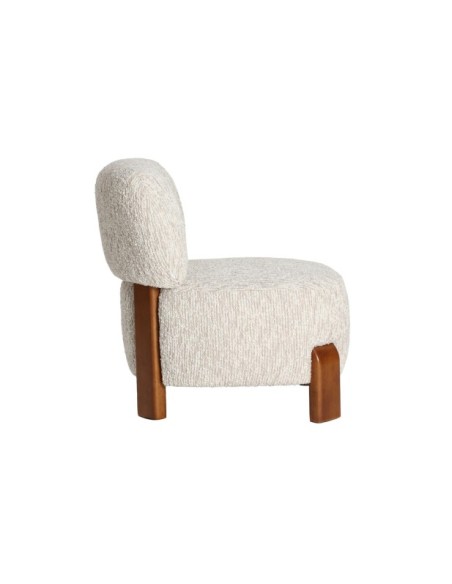 Sillón LOAM, Poliéster / Beige, Marrón - Kodu Home Design