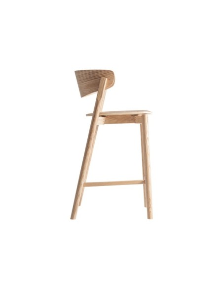 Taburete Alto WIELER 64 cm, Madera / Marrón - Kodu Home Design