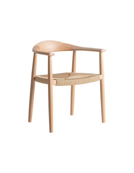 Silla WIELER, Madera / Marrón, Beige - Kodu Home Design