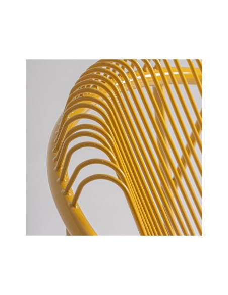 Silla Exterior BRIENZ, Hierro / Mostaza, Gris - Kodu Home Design