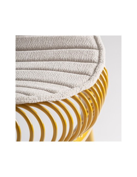 Silla Exterior BRIENZ, Hierro / Mostaza, Gris - Kodu Home Design