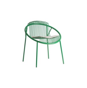 Silla Exterior BRIENZ, Hierro / Verde, Beige - Kodu Home...