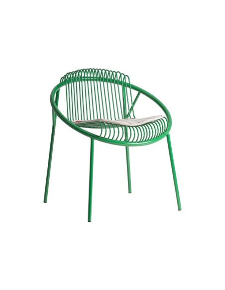 Silla Exterior BRIENZ, Hierro / Verde, Beige - Kodu Home Design