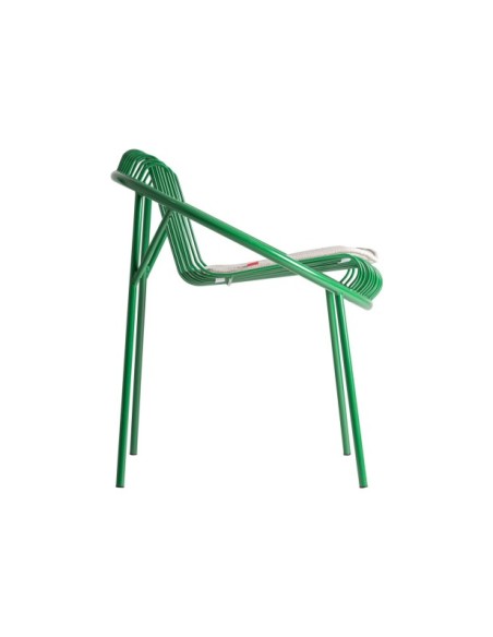 Silla Exterior BRIENZ, Hierro / Verde, Beige - Kodu Home Design