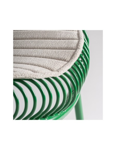 Silla Exterior BRIENZ, Hierro / Verde, Beige - Kodu Home Design