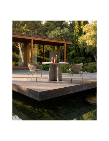 Silla Exterior LENK, Aluminio / Topo - Kodu Home Design