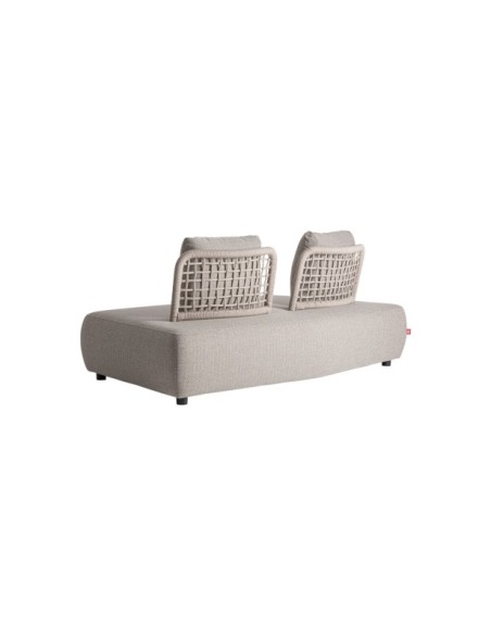 Sofá Exterior LENK Módulo Central 194x105 cm, Aluminio, Polipropileno / Topo - Kodu Home Design