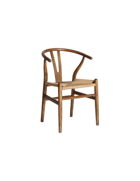 Silla ZERNEZ, Madera / Marrón, Beige - Kodu Home Design