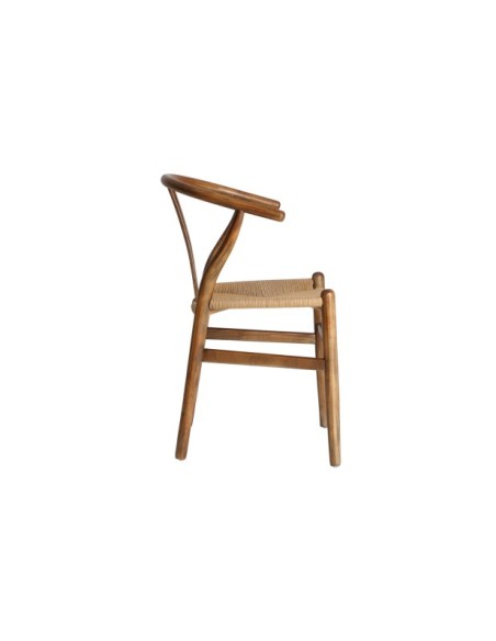 Silla ZERNEZ, Madera / Marrón, Beige - Kodu Home Design