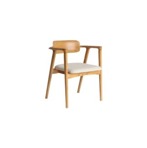 Silla ERISWIL, Madera / Marrón, Crema - Kodu Home Design