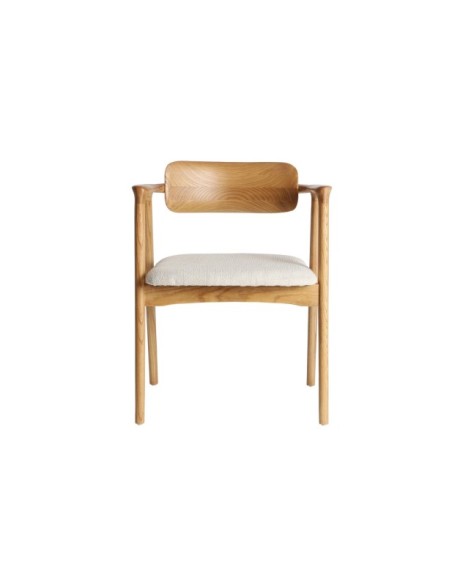 Silla ERISWIL, Madera / Marrón, Crema - Kodu Home Design