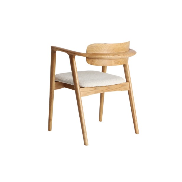 Silla ERISWIL, Madera / Marrón, Crema...