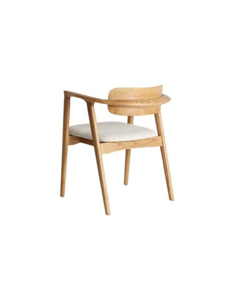 Silla ERISWIL, Madera / Marrón, Crema - Kodu Home Design