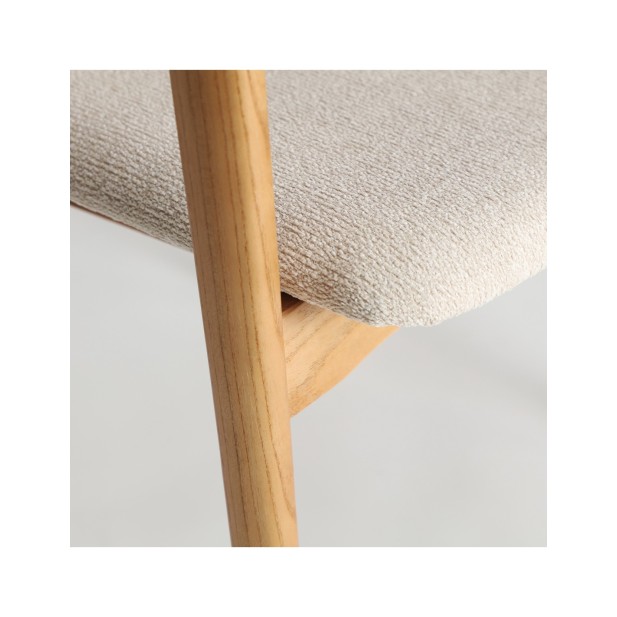 Silla ERISWIL, Madera / Marrón, Crema...