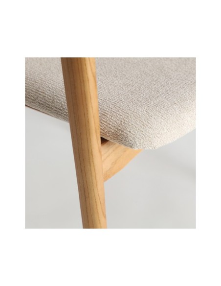 Silla ERISWIL, Madera / Marrón, Crema - Kodu Home Design