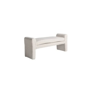 Banco IZEGEM 140 cm, Algodón Bouclé / Blanco roto - Kodu... 2