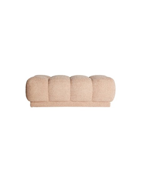 Banco MARBURGO 124 cm, Algodón Bouclé / Marrón - Kodu Home Design