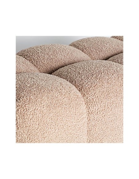 Banco MARBURGO 124 cm, Algodón Bouclé / Marrón - Kodu Home Design