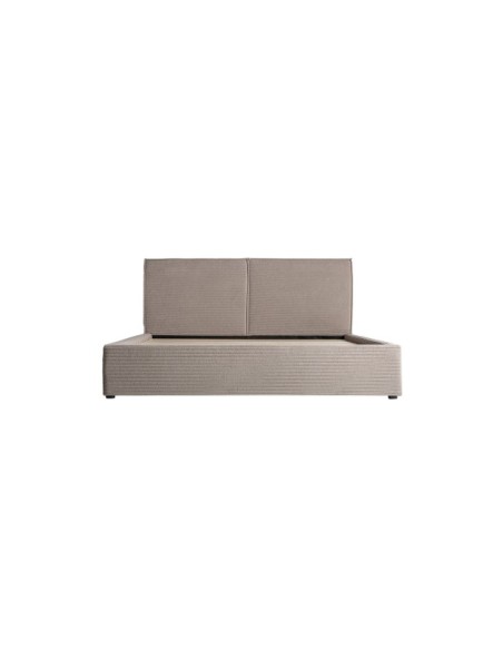 Cama NATASHA 165x225x105 cm, Poliéster, Madera / Beige - Kodu Home Design