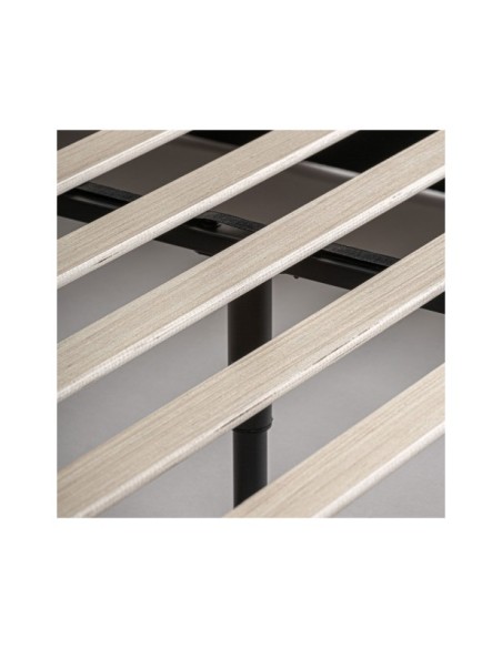 Cama NATASHA 165x225x105 cm, Poliéster, Madera / Beige - Kodu Home Design