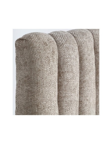 Cabecero de Cama GILLEY 160x122 cm, Algodón / Gris, Negro - Kodu Home Design