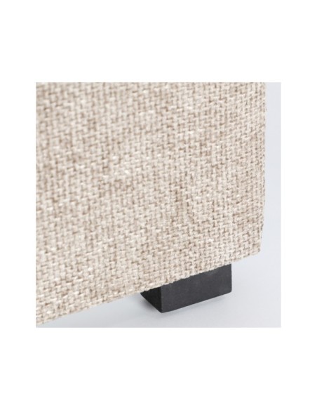 Cabecero de Cama GILLEY 160x122 cm, Algodón / Gris, Negro - Kodu Home Design