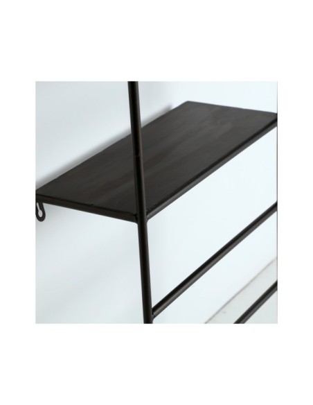 Estantería LIPARI, Hierro, Espejo / Negro - Kodu Home Design