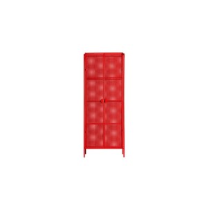 Armario ARVERT, Hierro / Rojo - Kodu Home Design