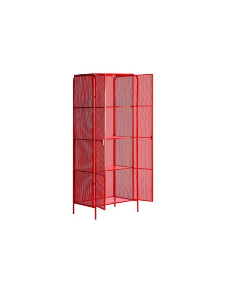 Armario ARVERT, Hierro / Rojo - Kodu Home Design