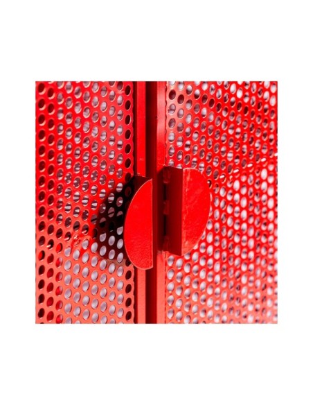 Armario ARVERT, Hierro / Rojo - Kodu Home Design