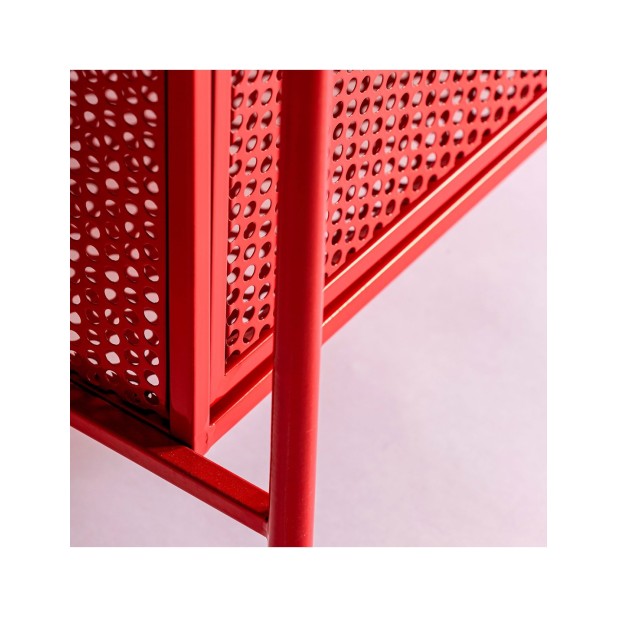 Armario ARVERT, Hierro / Rojo - Kodu...