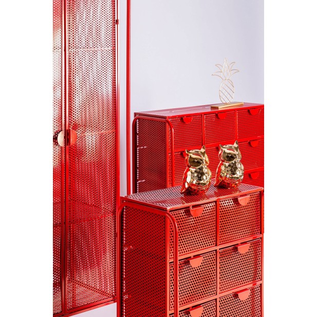 Armario ARVERT, Hierro / Rojo - Kodu...