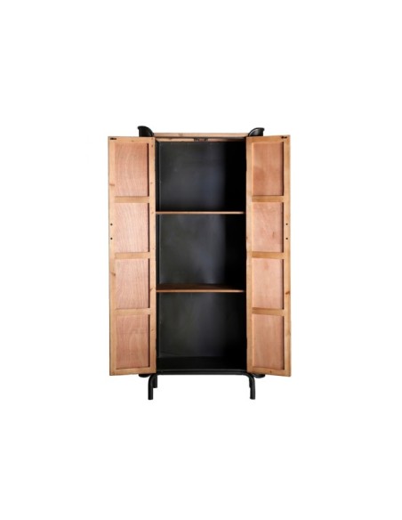 Armario BRIEC, Madera, Hierro / Marrón, Gris - Kodu Home Design