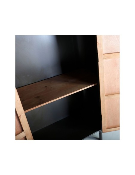 Armario BRIEC, Madera, Hierro / Marrón, Gris - Kodu Home Design