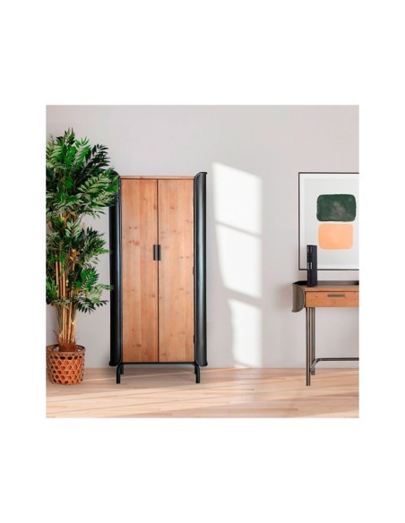 Armario BRIEC, Madera, Hierro / Marrón, Gris - Kodu Home Design