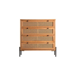 Cómoda ZETEL, DM, Ratán, Hierro / Marrón, Negro - Kodu...